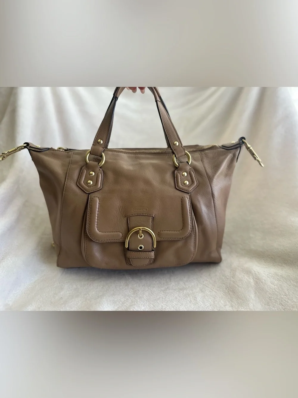COACH Taupe Leather Cambell Docter Bag | Style Number: F24690